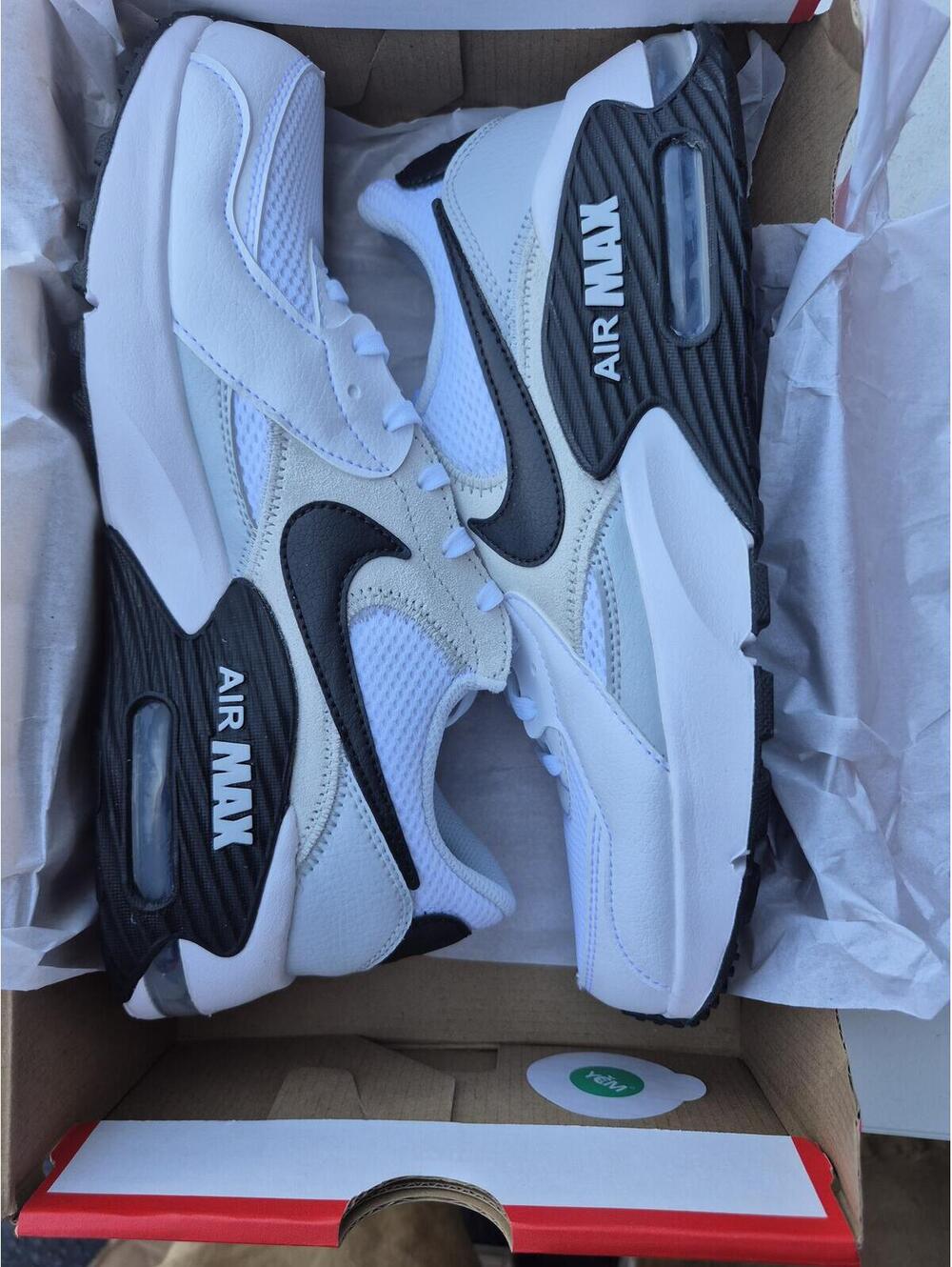 Nike Air Max Excee Shoes White Black Pure Platinum Mens Sz 8